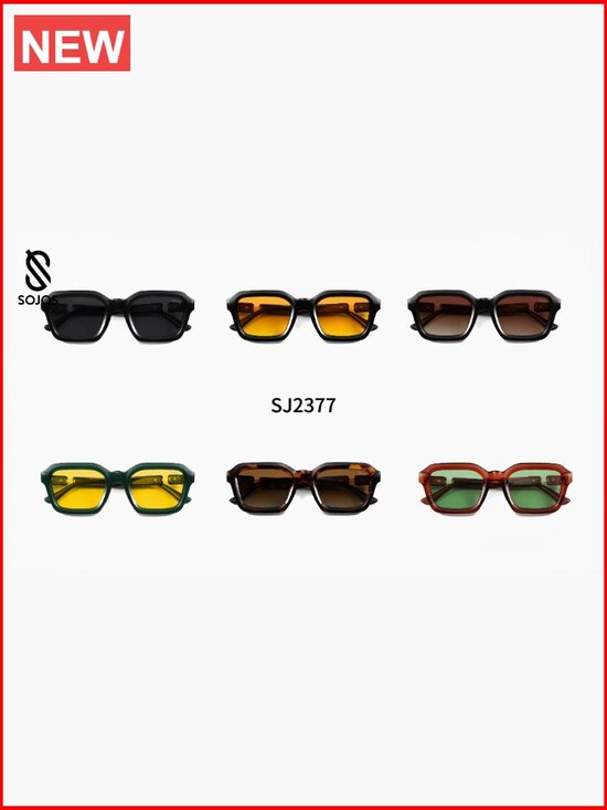Retro Polarized Square Sunglasses - UV400 Protection main image 4